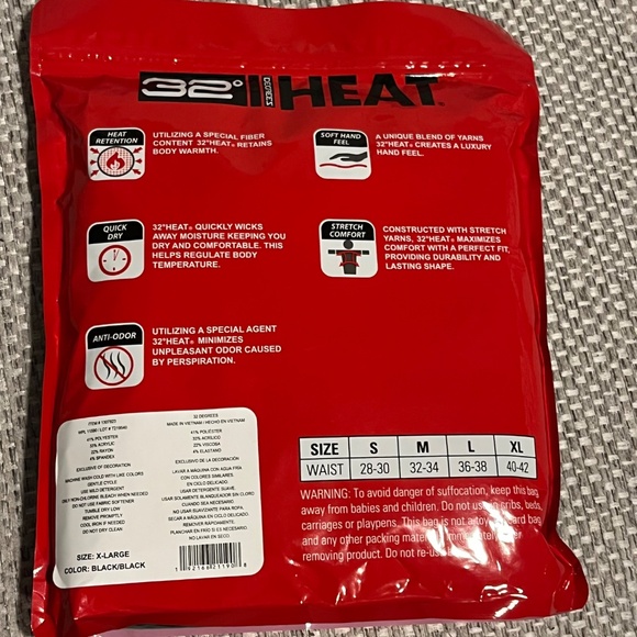 32 DEGREES Men's 2-Pack Performance Lightweight Thermal Base layer Pant,Black XL - Picture 4 of 11